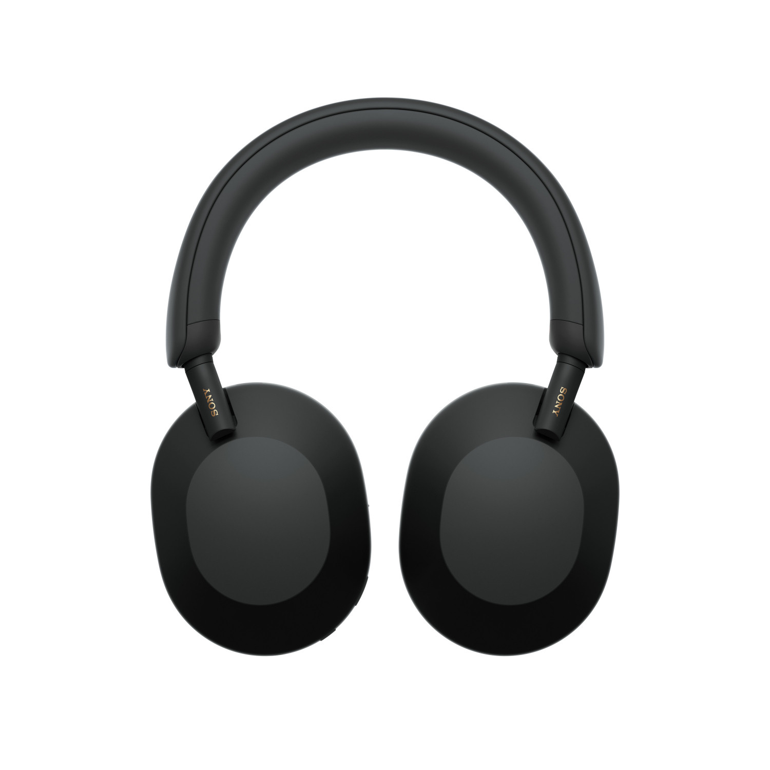 Full frontal view of the Sony Noise Cancelling headphones showing the outer shells and slim headband