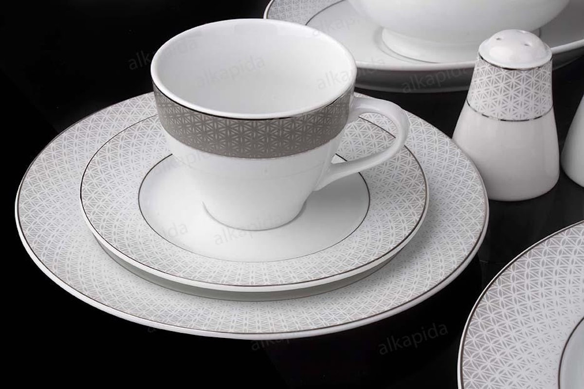 Güral Tolstoy Coffee Cups and Saucers, Premium Porcelain