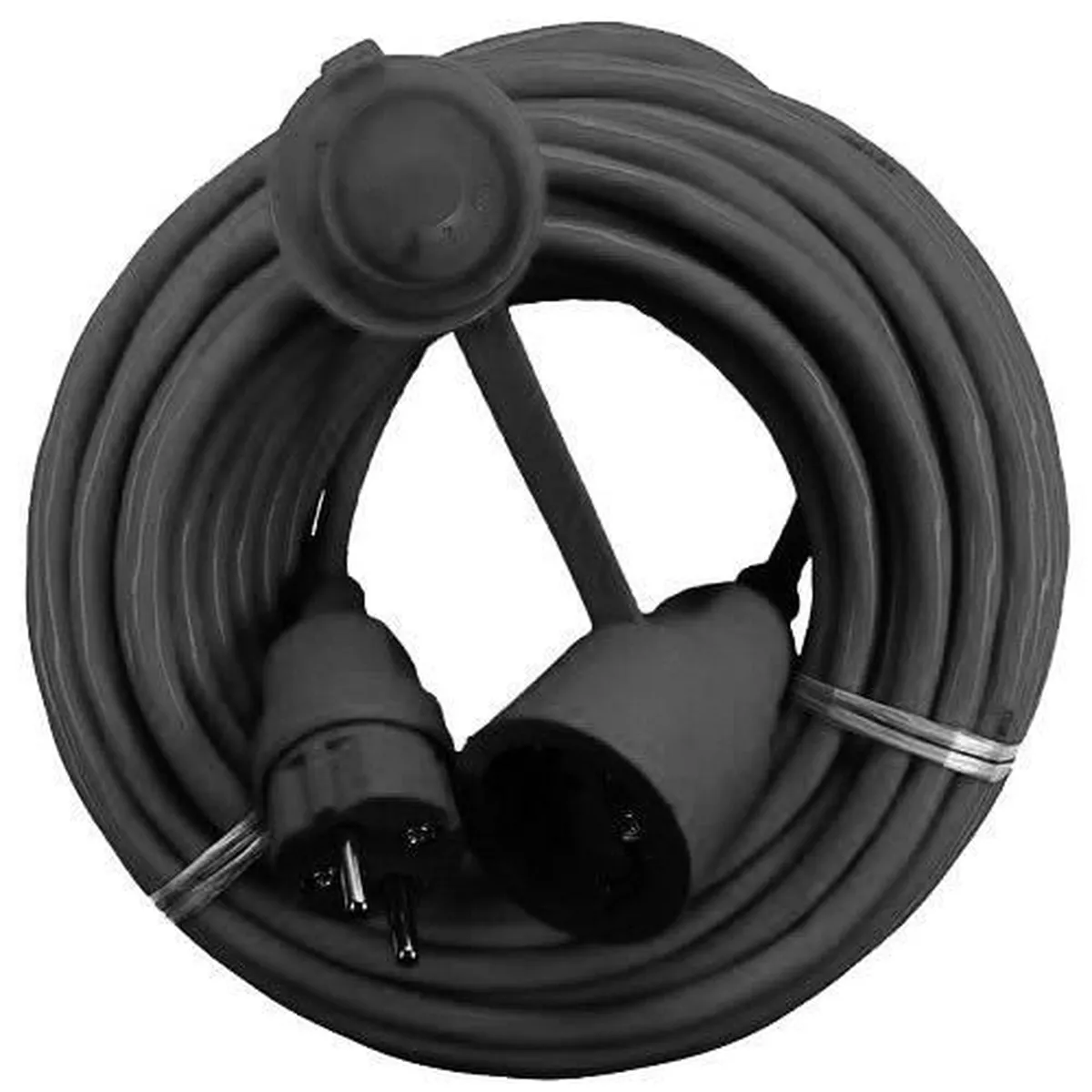 AS Schwabe rubber extension cable - IP44 - 20m - black