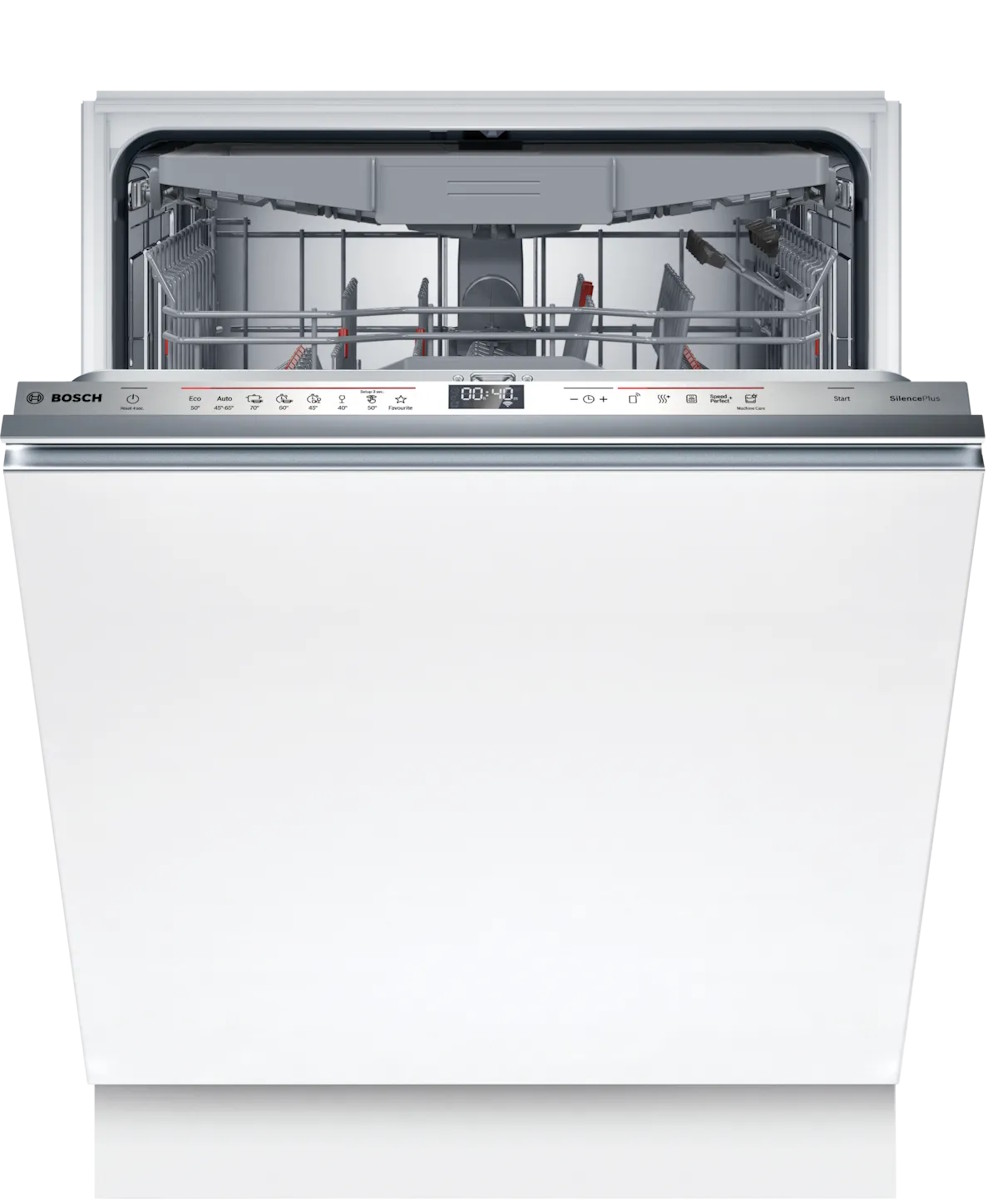 Bosch Series 6 DiBosch Dishwasher Cutlery Drawershwasher Bosch SMD6ECX12E Series 6 Third basket and cutlery drawer of the dishwasherdishwasher front view