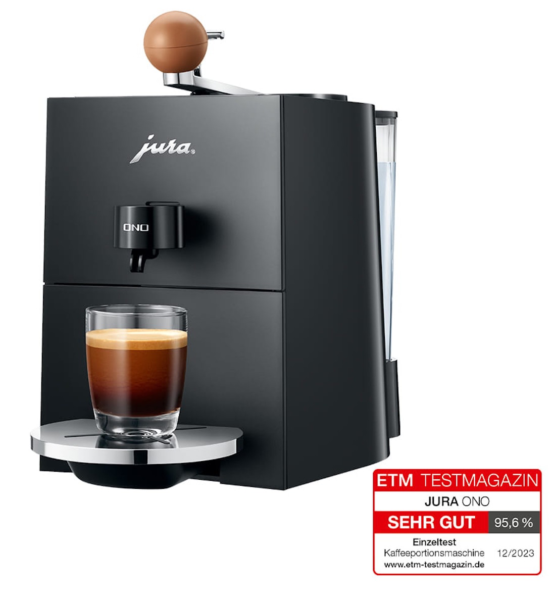 JURA ONO Coffee Black 15505 coffee machine from the side