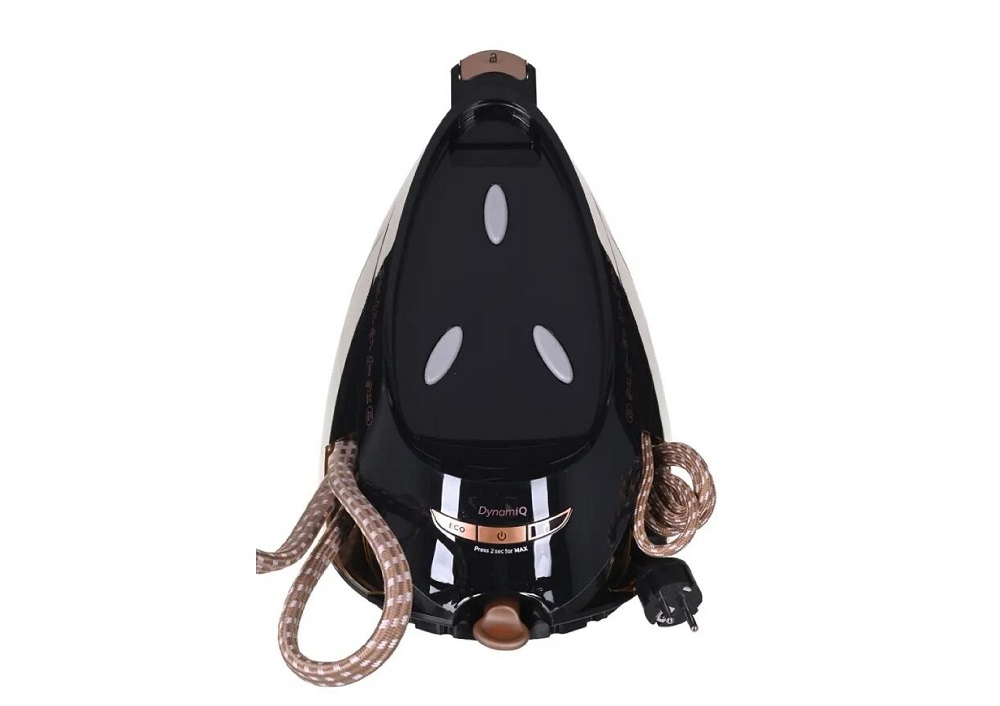 Rear view of the base station showing the hose storage compartment and carry lock